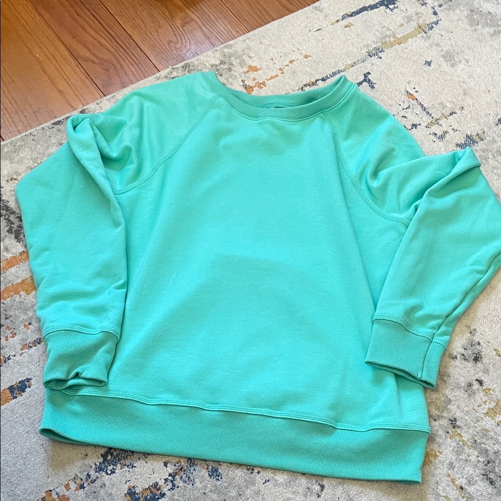 Aqua Crewneck Sweatshirt - Bright Teal Pullover